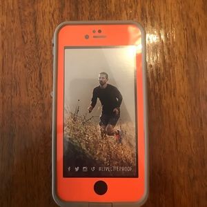 Orange camo Lifeproof fre case